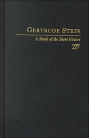 Cover of: Gertrude Stein: a study of the short fiction