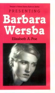 Cover of: Presenting Barbara Wersba by Elizabeth Ann Poe