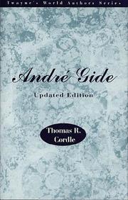 Cover of: André Gide by Thomas Cordle