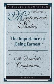 Cover of: The importance of being earnest: a reader's companion