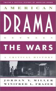 Cover of: American drama between the wars by Jordan Yale Miller
