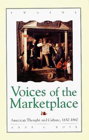 Cover of: Studies in the American Thought and Culture Series - Voices of the Marketplace: ATC, 1830-1860 (Studies in the American Thought and Culture Series)