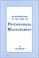 Cover of: An introduction to the logic of psychological measurement