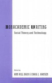 Cover of: Nonacademic writing by edited by Ann Hill Duin and Craig J. Hansen.