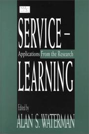 Cover of: Service-learning: applications from the research
