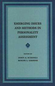 Cover of: Emerging issues and methods in personality assessment