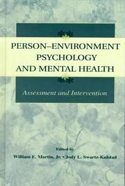 Cover of: Person-Environment Psychology and Mental Health by William E. Martin