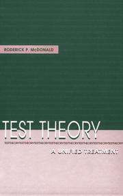 Cover of: Test Theory | Roderick P. McDonald