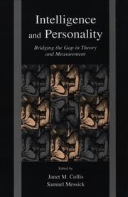 Cover of: Intelligence and Personality: Bridging the Gap in Theory and Measurement
