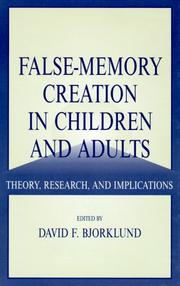 Cover of: False-memory Creation in Children and Adults by David F. Bjorklund