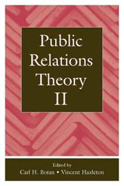 Cover of: Public Relations Theory 2 by Carl H. Botan, Vincent Hazleton