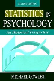 Cover of: Statistics in Psychology by Michael Cowles, Michael Cowles