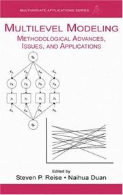 Cover of: Multilevel Modeling: Methodological Advances, Issues, and Applications (Multivariate Applications Book Series.)