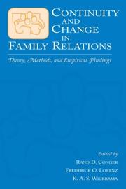 Cover of: Continuity and Change in Family Relations: Theory, Methods and Empirical Findings (Advances in Family Research)