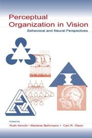 Cover of: Perceptual Organization in Vision: Behavioral and Neural Perspectives (Carnegie Mellon Symposia on Cognition)