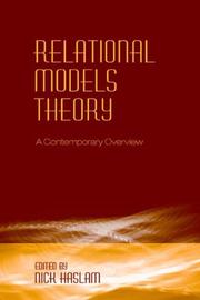 Cover of: Relational Models Theory by Nick Haslam