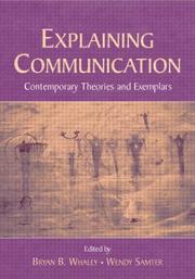 Cover of: Explaining Communication by Bryan B. Whaley