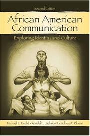 Cover of: African American Communication by Sidney A. Ribeau, Michael L. Hecht, Ronald L. Jackson