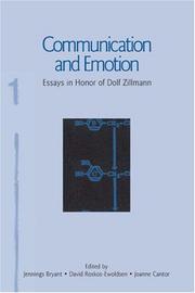 Cover of: Communication and Emotion: Essays in Honor of Dolf Zillmann (Communication)