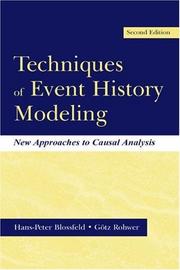 Cover of: Techniques of Event History Modeling: New Approaches to Casual Analysis