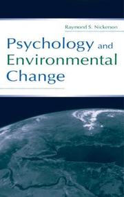 Cover of: Psychology and Environmental Change