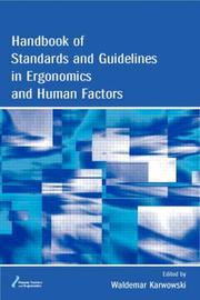Cover of: Handbook on standards and guidelines in ergonomics and human factors | 