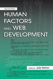 Cover of: Human Factors and Web Development, Second Edition by Julie Ratner, Julie Ratner