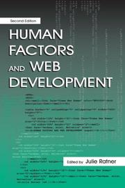 Cover of: Human Factors and Web Development, Second Edition by Julie Ratner