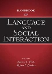 Cover of: Handbook of language and social interaction