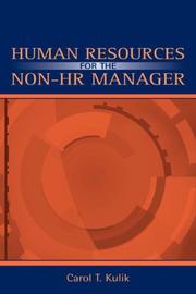 Cover of: Human resources for the non-HR manager