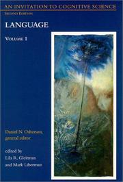 Cover of: An Invitation to Cognitive Science, Vol. 1: Language