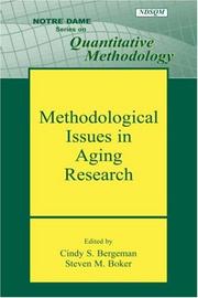 Cover of: Methodological Issues in Aging Research (Notre Dame on Quantitative Methodology) (Notre Dame on Quantitative Methodology)