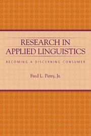 Cover of: Research in applied linguistics: becoming a discerning consumer