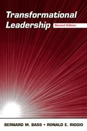 Cover of: Transformational Leadership by Bernard M. Bass, Ronald E. Riggio