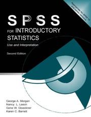 Cover of: Spss for Introductory Statistics by Nancy L. Leech, Gene W. Gloeckner, Karen Caplovitz Barrett