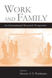 Cover of: Work and Family by Steven A.Y. Poelmans