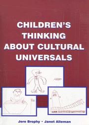 Cover of: Children's Thinking About Cultural Universals