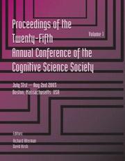 Cover of: Proceedings of the 25th Annual Cognitive Science Society: Part 1 and 2 (Cognitive Science Society (Us) Conference//Proceedings)
