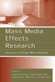 Cover of: Mass Media Effects Research by 