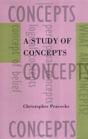 Cover of: A Study of Concepts (Representation and Mind)