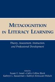 Cover of: Metacognition in Literacy Learning: Theory, Assessment, Instruction, and Professional Development