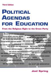 Cover of Political Agendas for Education by Joel H. Spring