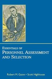 Cover of: Essentials of personnel assessement and selection