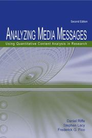 Cover of: Analyzing media messages | Daniel Riffe
