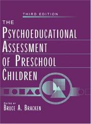 Cover of: The Psychoeducational Assessment of Preschool Children