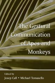 Cover of The gestural communication of apes and monkeys