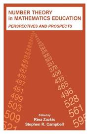 Cover of: Number theory in mathematics education: perspectives and prospects