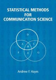 Cover of: Statistical methods for communication science
