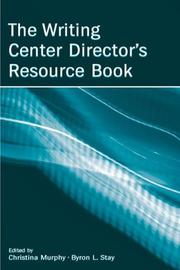 Cover of The writing center director's resource book