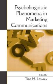 Cover of: Psycholinguistic Phenomena in Marketing Communications by Tina M. Lowrey
